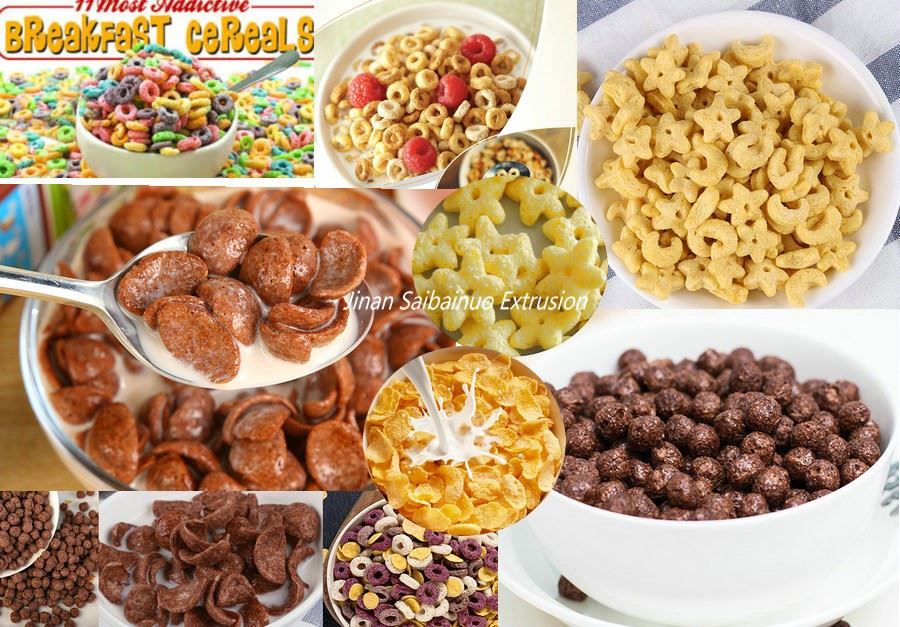 Corn Flakes Breakfast Cereals Extruder Processing Line